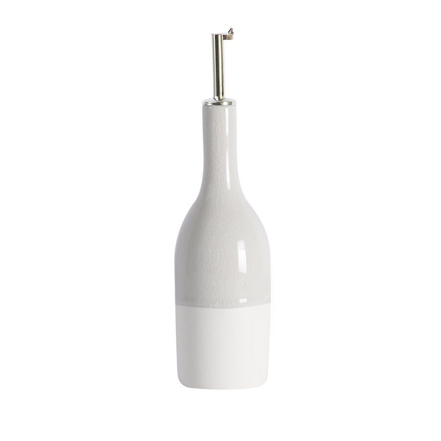 Elegant Quartz White Ceramic Oil Cruet
