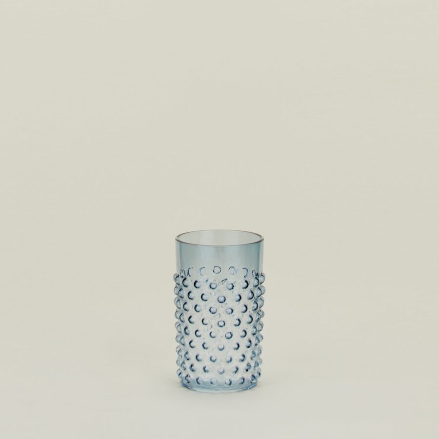 Blue Hobnail Crystal Tumbler
