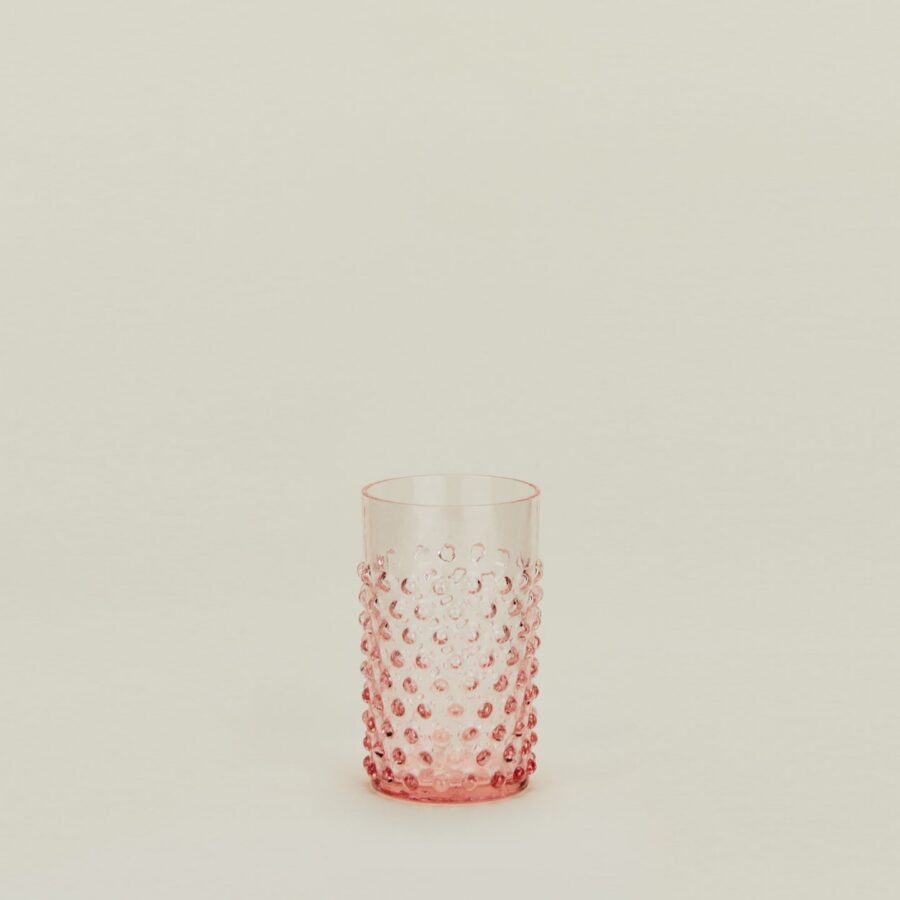 Blush Hobnail Crystal Tumbler
