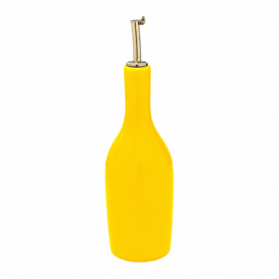 Rounded Lemon Yellow Table Oil Cruet