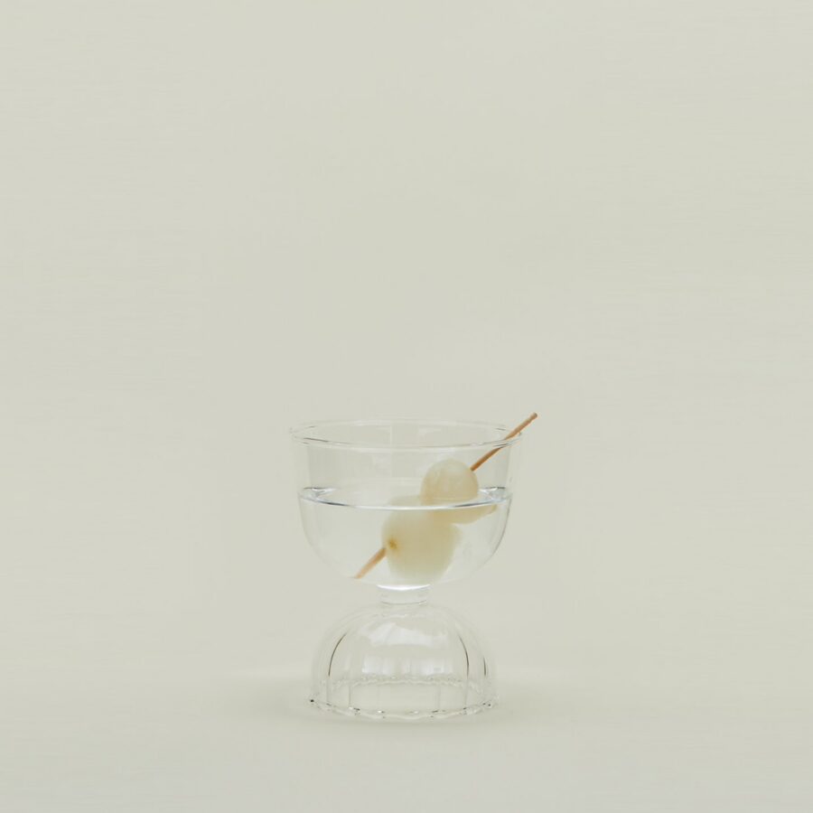 Sculpted Clear Drinking Glass