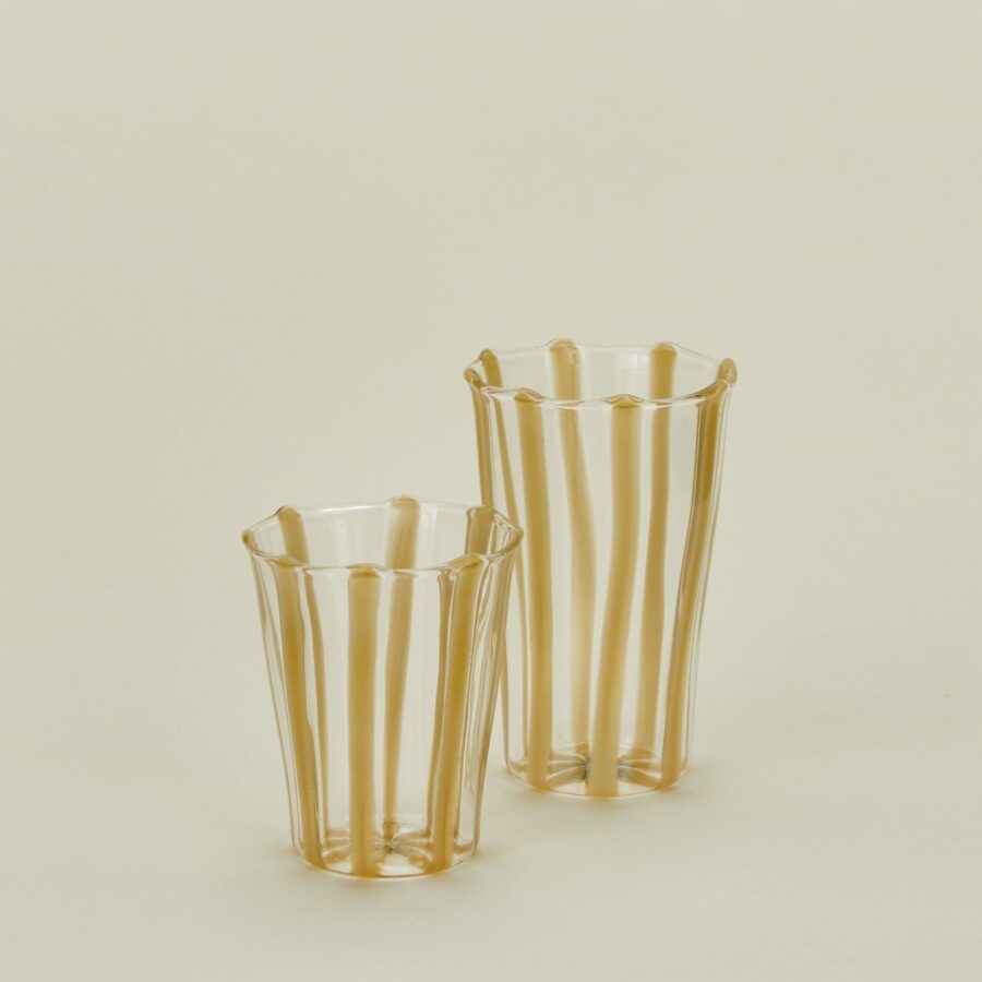 Mustard Stackable Drinking Glass Pair